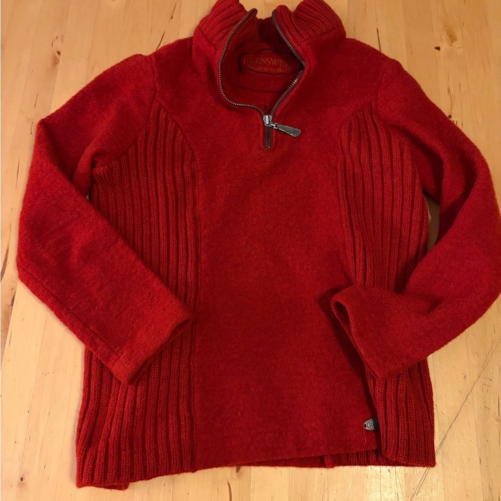 Giesswein Vibrant Red Cowl Neck Sweater